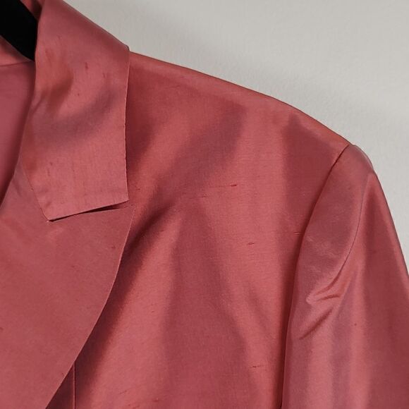 Talbot's Pure Silk One Button Blazer Jacket Size 10 - Picture 3 of 9